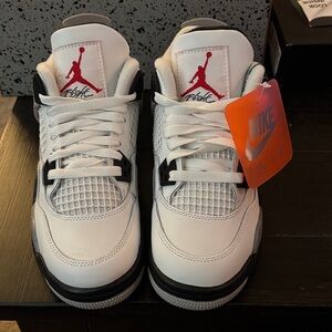 Air Jordan 4 White Cement size 3.5 youth BRAND NEW FROM STOCK X